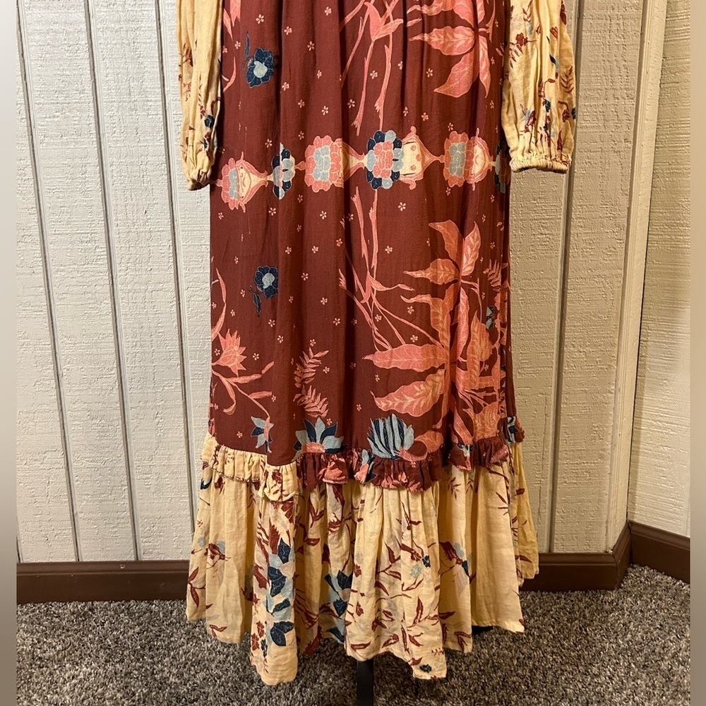 Anthropologie Othilia Carmela Long Sleeve Maxi Dress, size small. - Picture 2 of 6